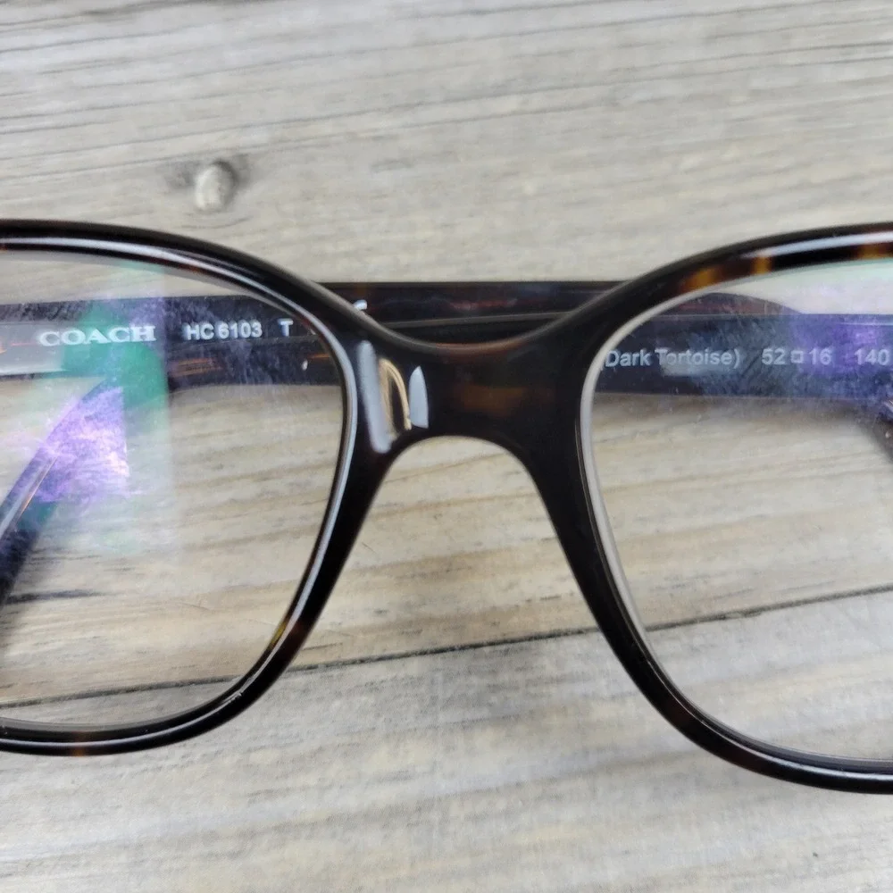 Coach Eyeglasses HC6103 5120 Dark Tortoise Butterfly Frames Only Women 52-16-140